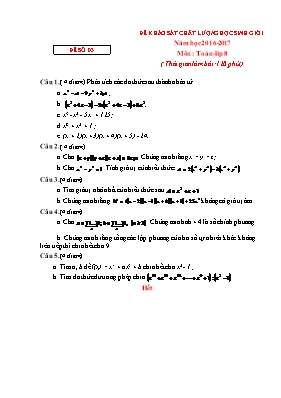 Đê khảo sát chất lượng học sinh giỏi năm học 2016 - 2017 môn Toán lớp 8